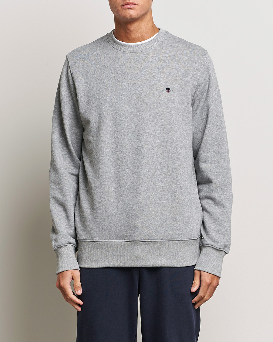 Herre | Gensere | GANT | Original Crew Neck Sweatshirt Grey Melange