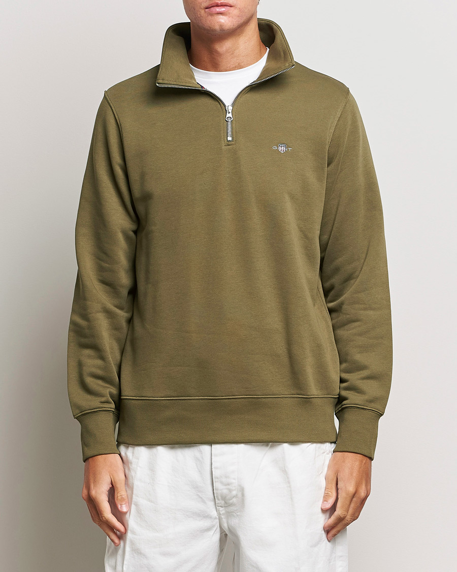 Herre |  | GANT | Original Half Zip Sweater Juniper Green