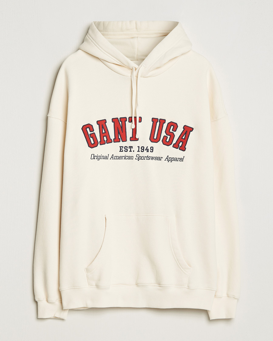 Herre | Gensere | GANT | USA Hoodie Cream