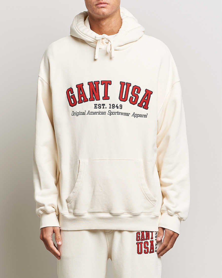 Herre |  | GANT | USA Hoodie Cream