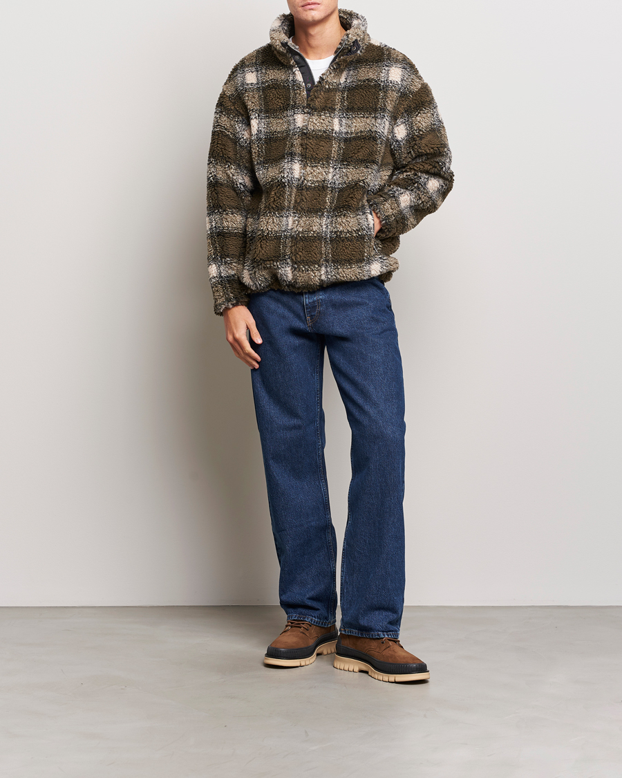 Herre | Gensere | GANT | Checked Shepra Fleece Full Zip Multi
