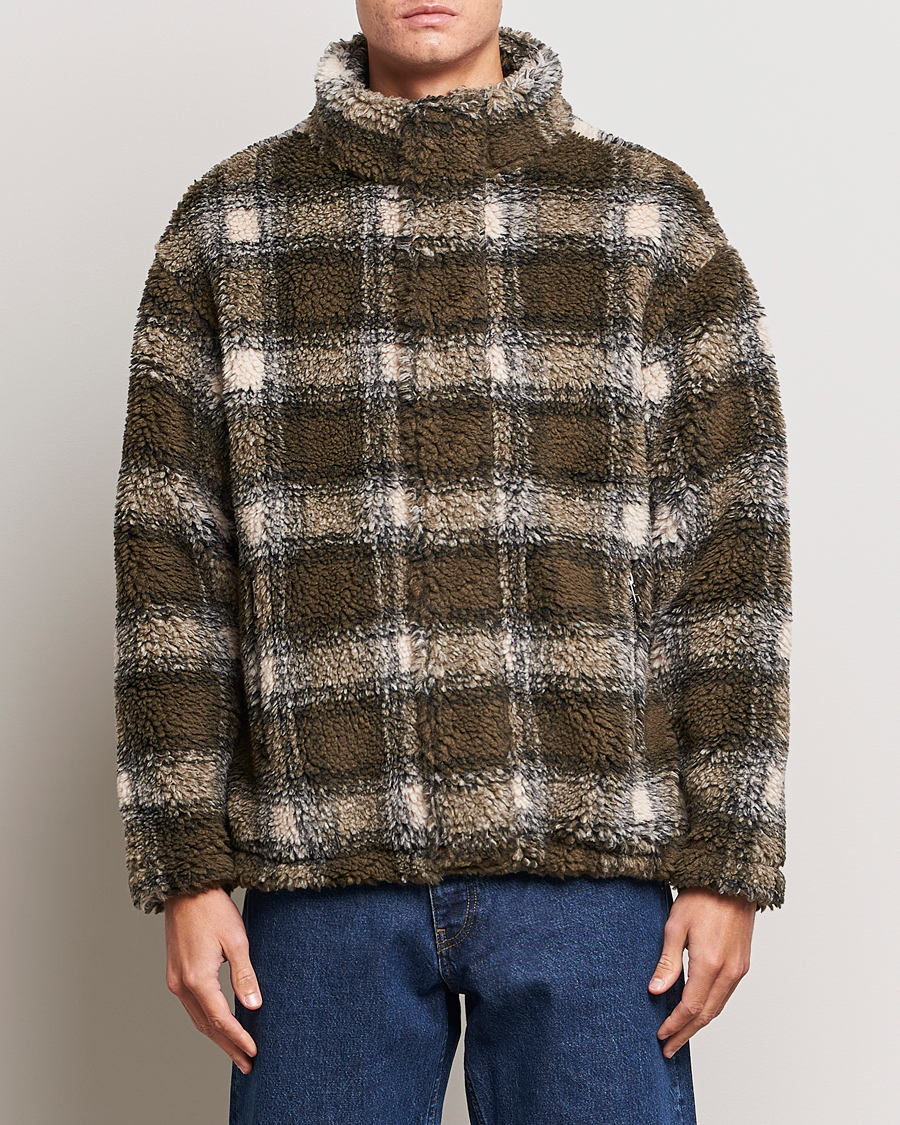 Herre | Gensere | GANT | Checked Shepra Fleece Full Zip Multi