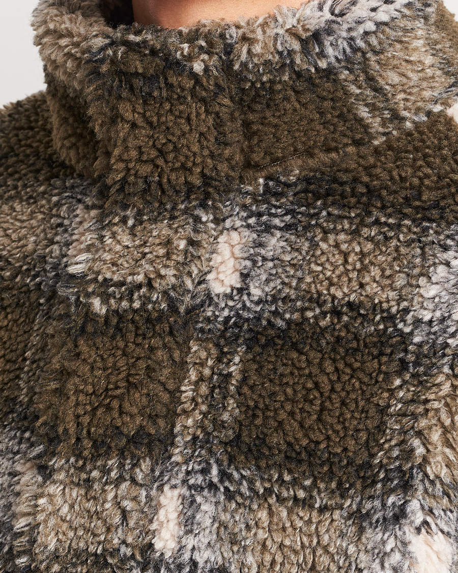 Herre | Gensere | GANT | Checked Shepra Fleece Full Zip Multi