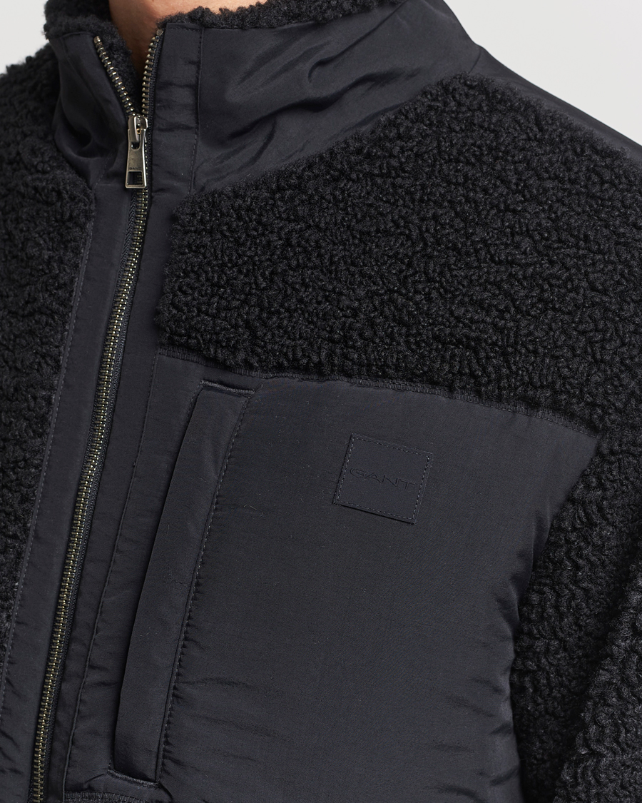 Herre | Gensere | GANT | Sherpa Fleece Full Zip Black