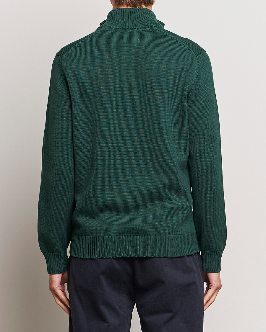 Herre | Gensere | GANT | Cotton Half Zip Tartan Green