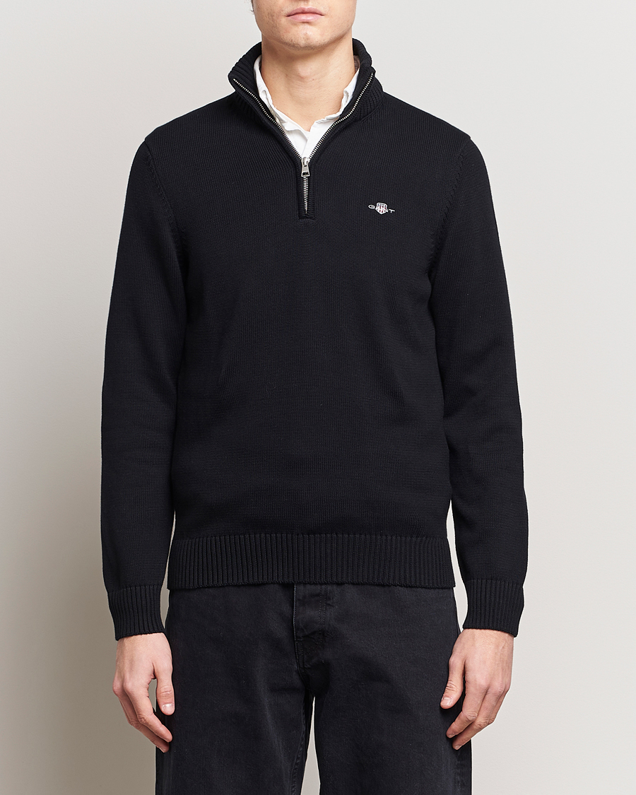 Herre |  | GANT | Cotton Half Zip Black