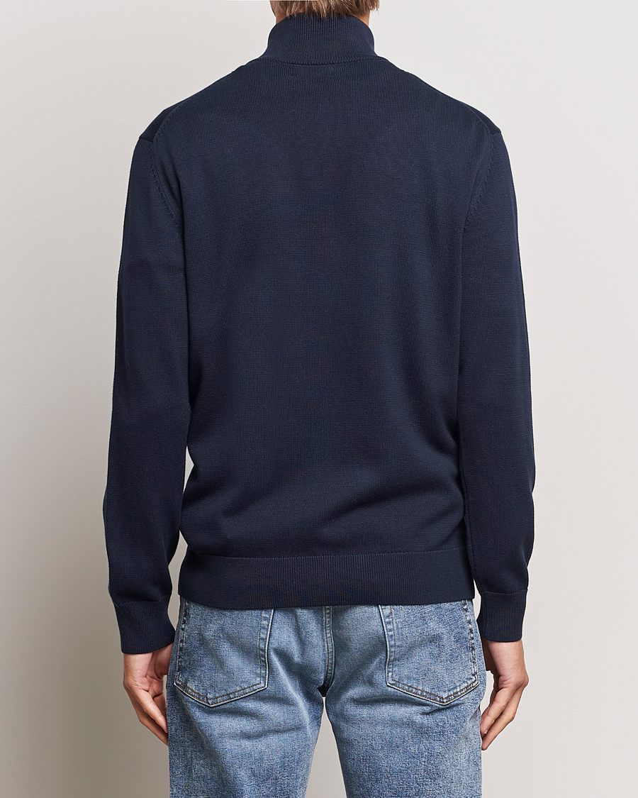 Herre | Gensere | GANT | Cotton Full Zip Cardigan Evening Blue