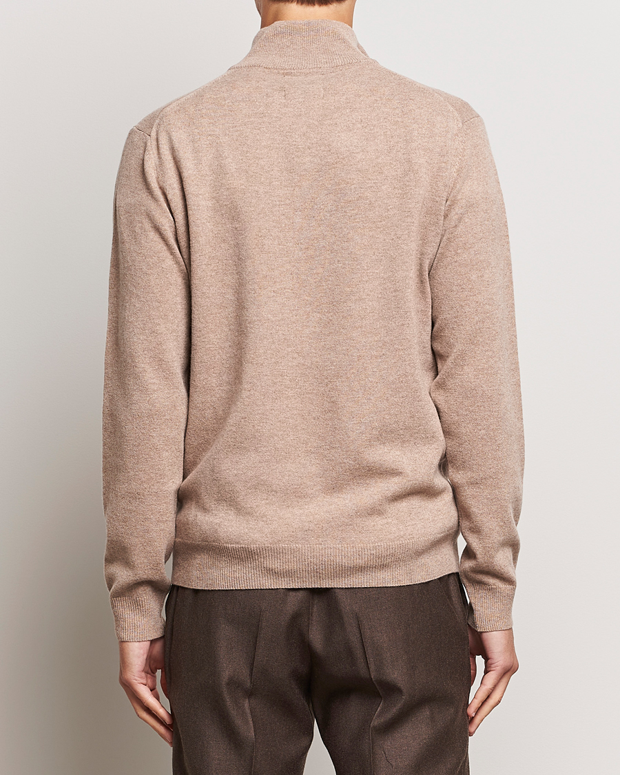 Herre | Gensere | GANT | Lamsbwool Half Zip Dark Sand