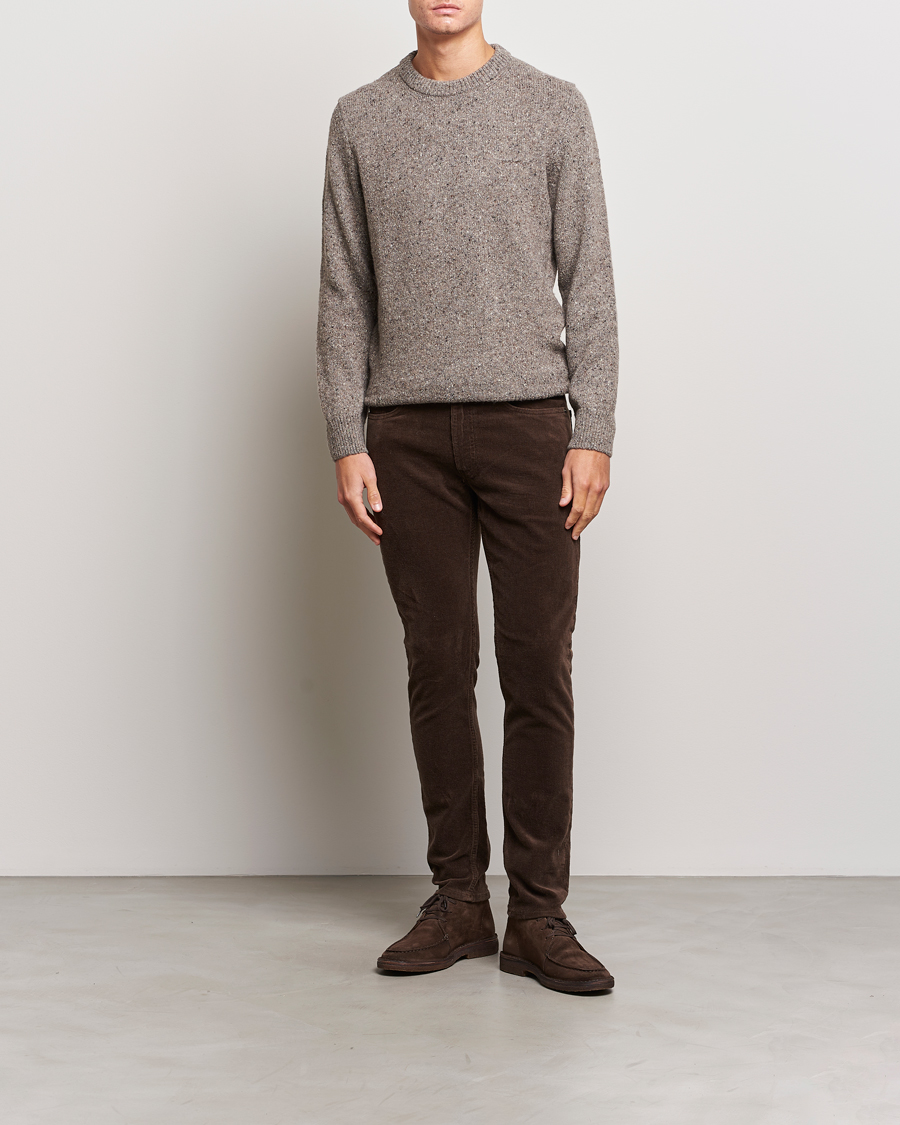 Herre | Gensere | GANT | Neps Donegal Crew Neck Sweater Dark Grey