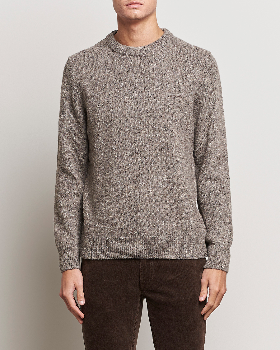 Herre | Gensere | GANT | Neps Donegal Crew Neck Sweater Dark Grey