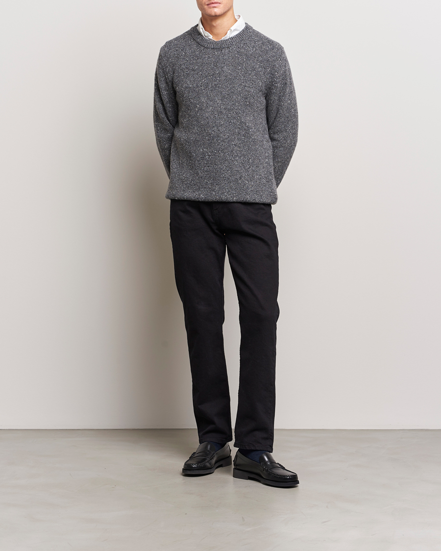 Herre | Gensere | GANT | Neps Donegal Crew Neck Sweater Antracite