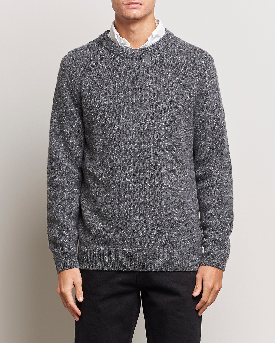Herre |  | GANT | Neps Donegal Crew Neck Sweater Antracite