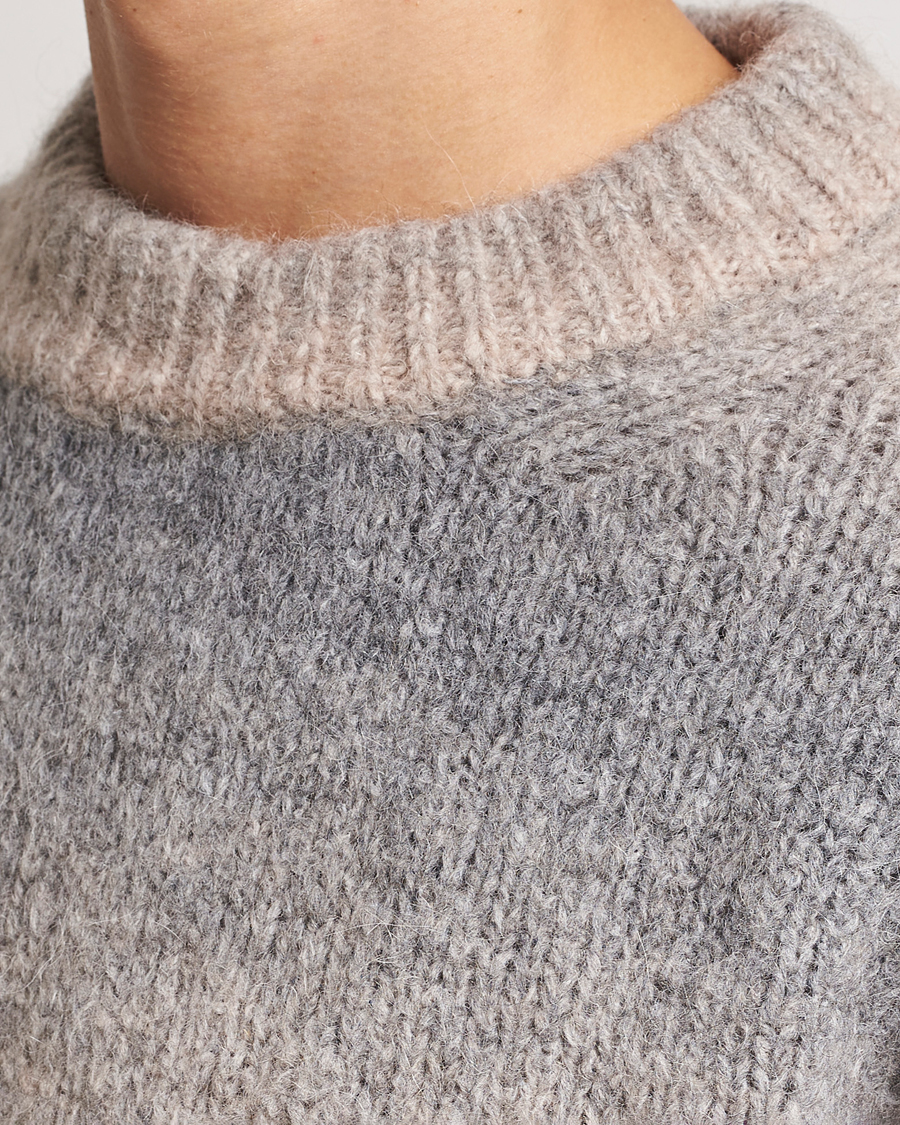 Herre | Gensere | GANT | Soft Wool Ombre Crew Neck Grey Melange