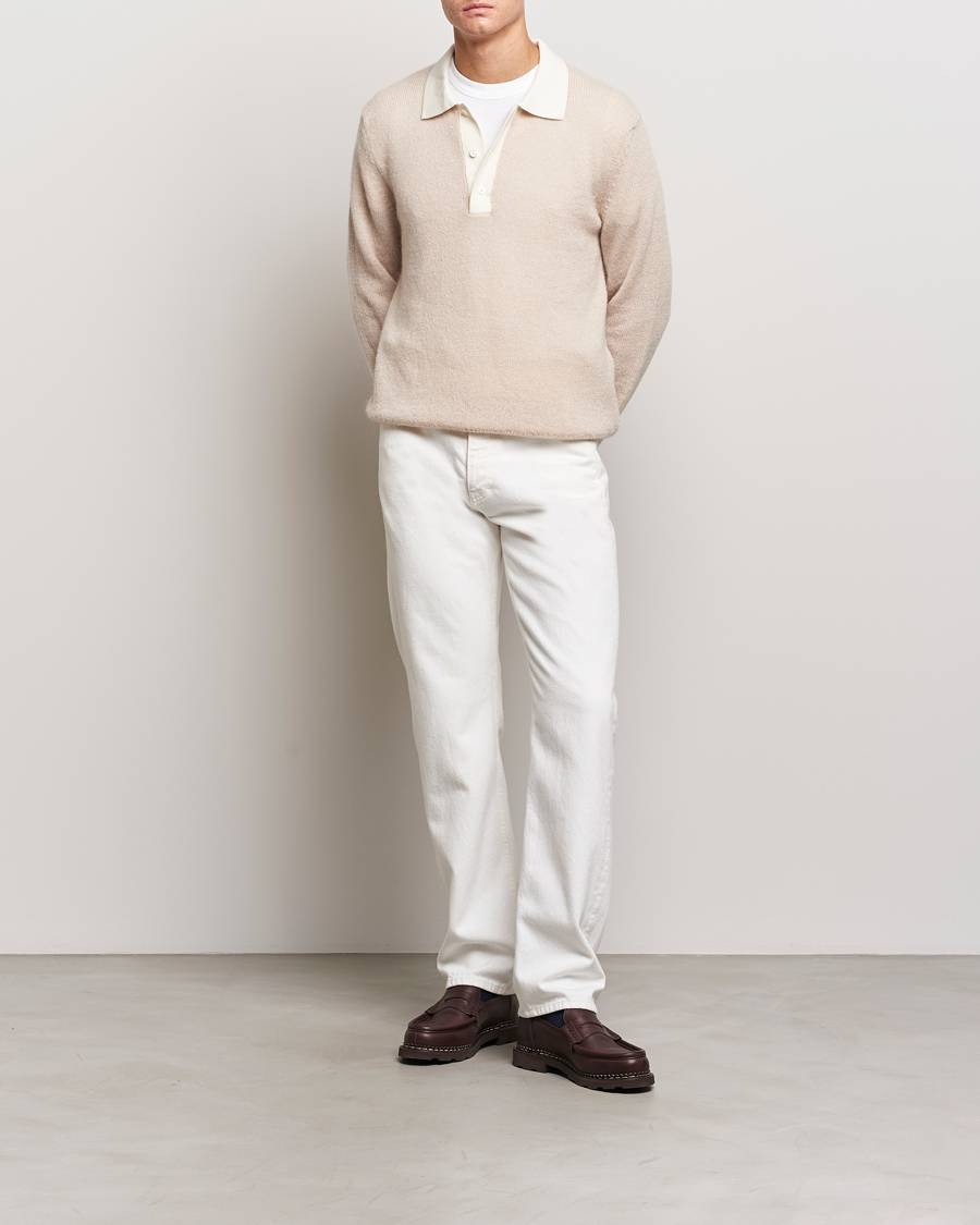 Herre | Gensere | GANT | Mohair Knitted Polo Soft Oat