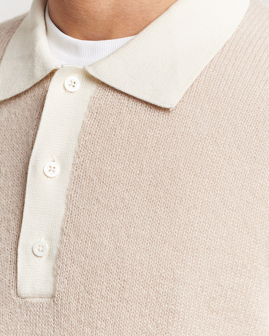 Herre | Gensere | GANT | Mohair Knitted Polo Soft Oat