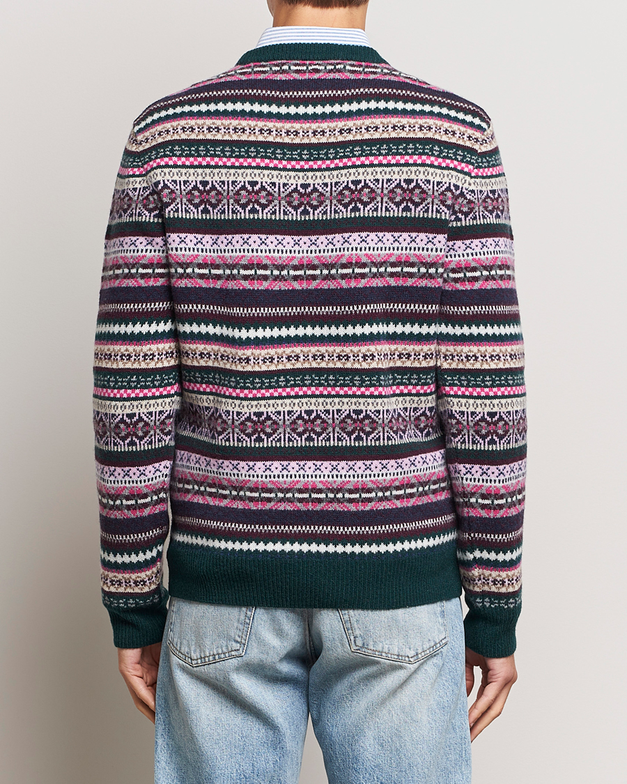 Herre | Gensere | GANT | Wool Fairisle Sweater Tartan Green