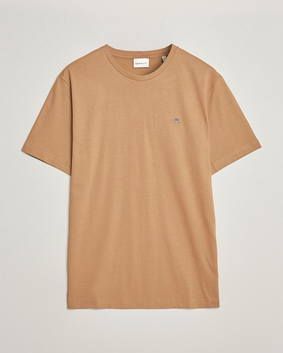 Herre | T-Shirts | GANT | The Original T-Shirt Warm Khaki
