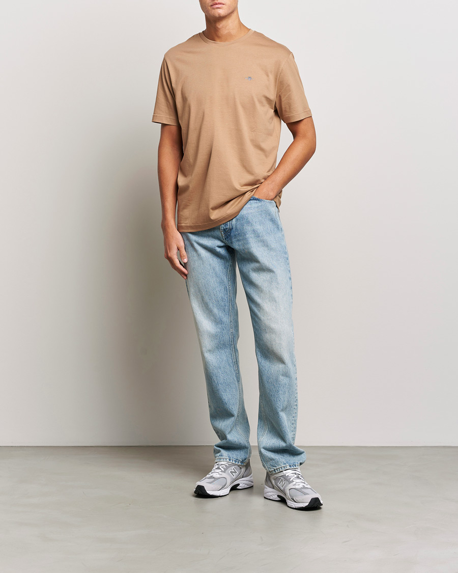 Herre | T-Shirts | GANT | The Original T-Shirt Warm Khaki