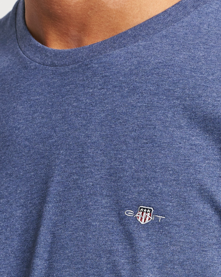 Herre | T-Shirts | GANT | The Original T-Shirt Dark Jeansblue Melange