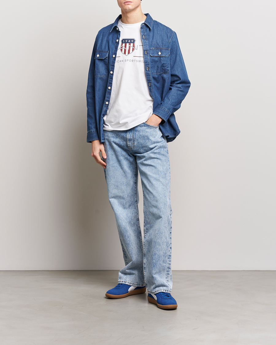 Herre | T-Shirts | GANT | Archive Shield Logo T-Shirt White