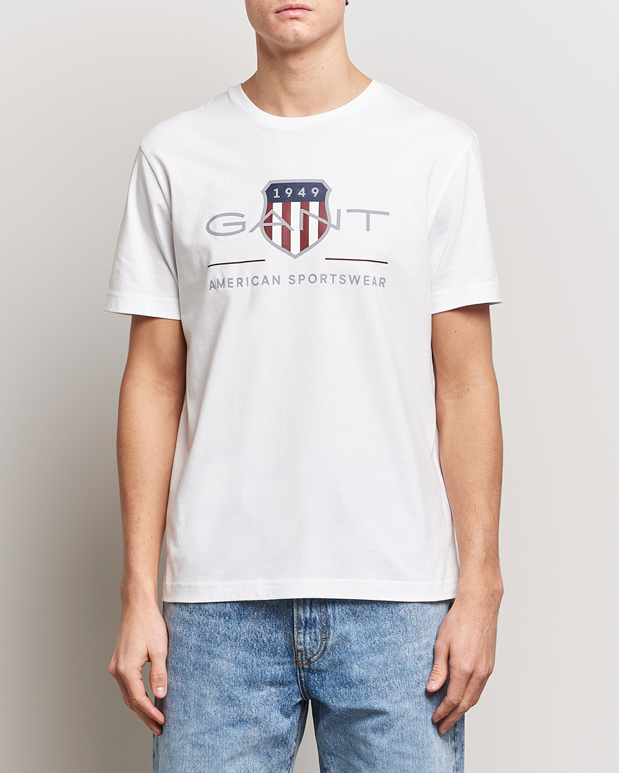 Herre | 40% salg | GANT | Archive Shield Logo T-Shirt White