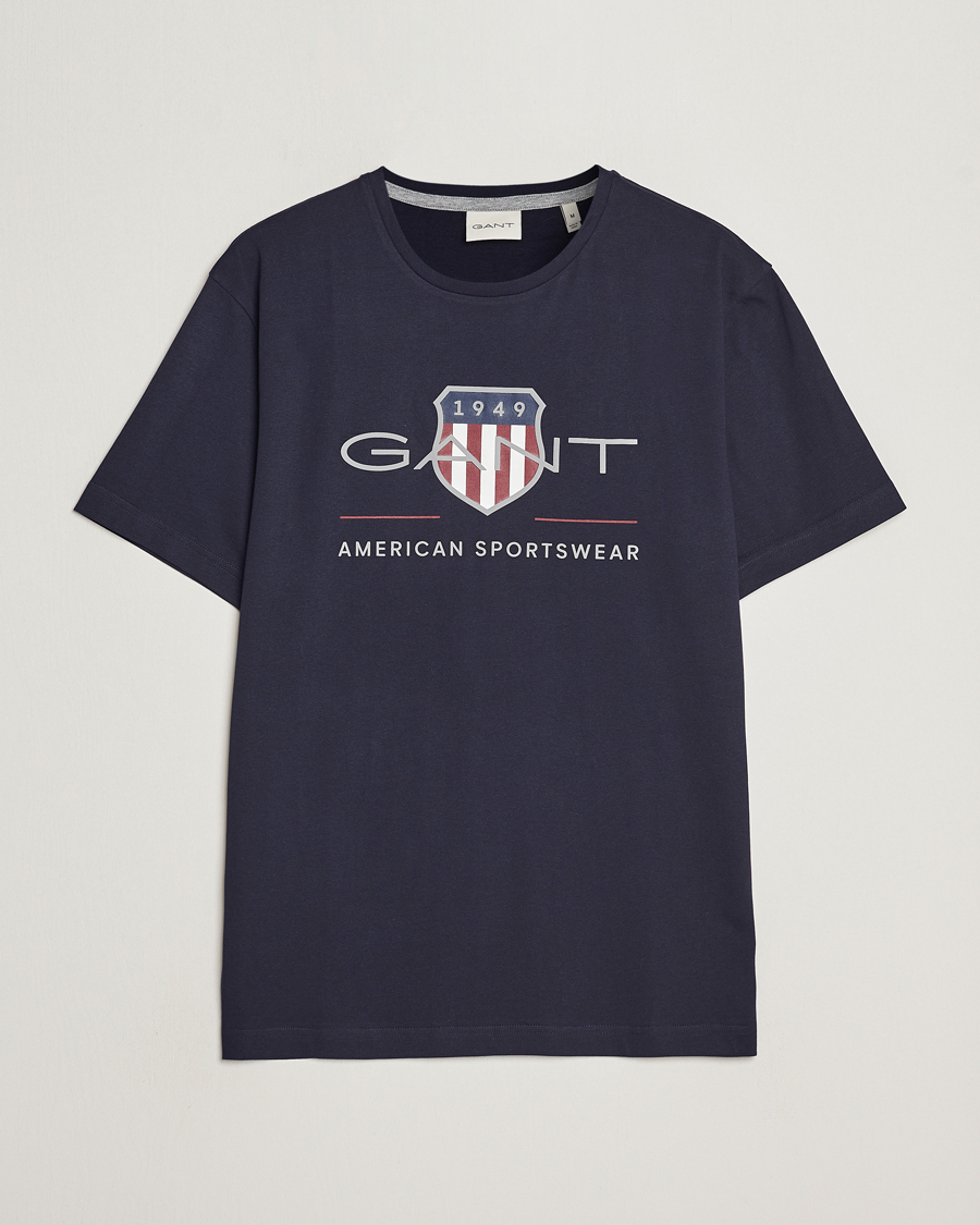 Herre | T-Shirts | GANT | Archive Shield Logo T-Shirt Evening Blue