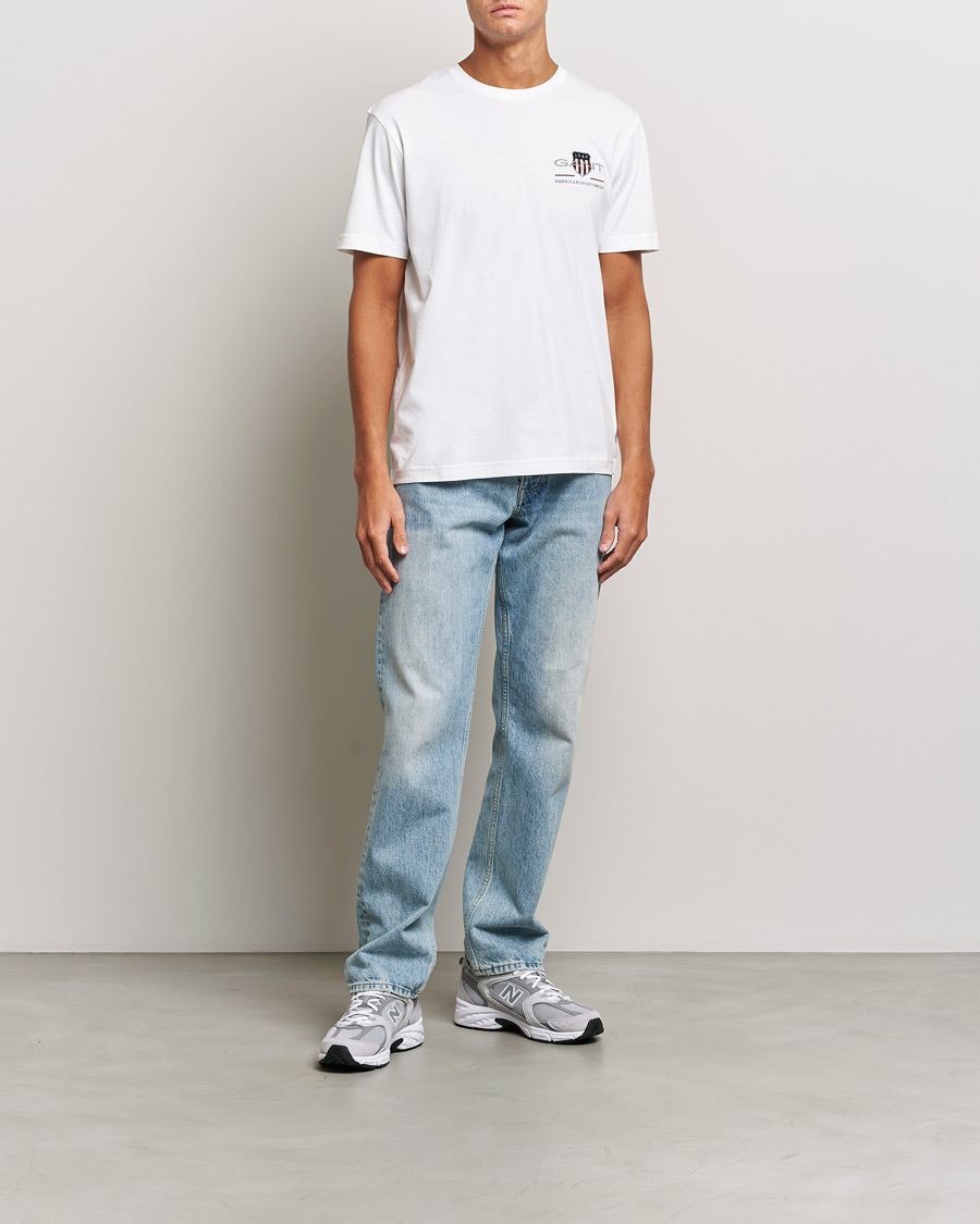 Herre | T-Shirts | GANT | Archive Shield Small Logo T-Shirt White