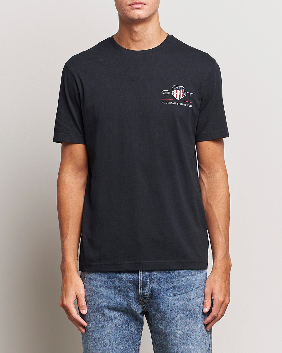 Herre |  | GANT | Archive Shield Small Logo T-Shirt Black