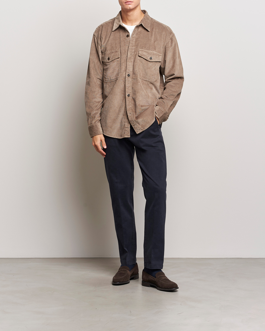 Herre | Skjorter | GANT | Relaxed Fit Corduroy Overshirt Desert Brown