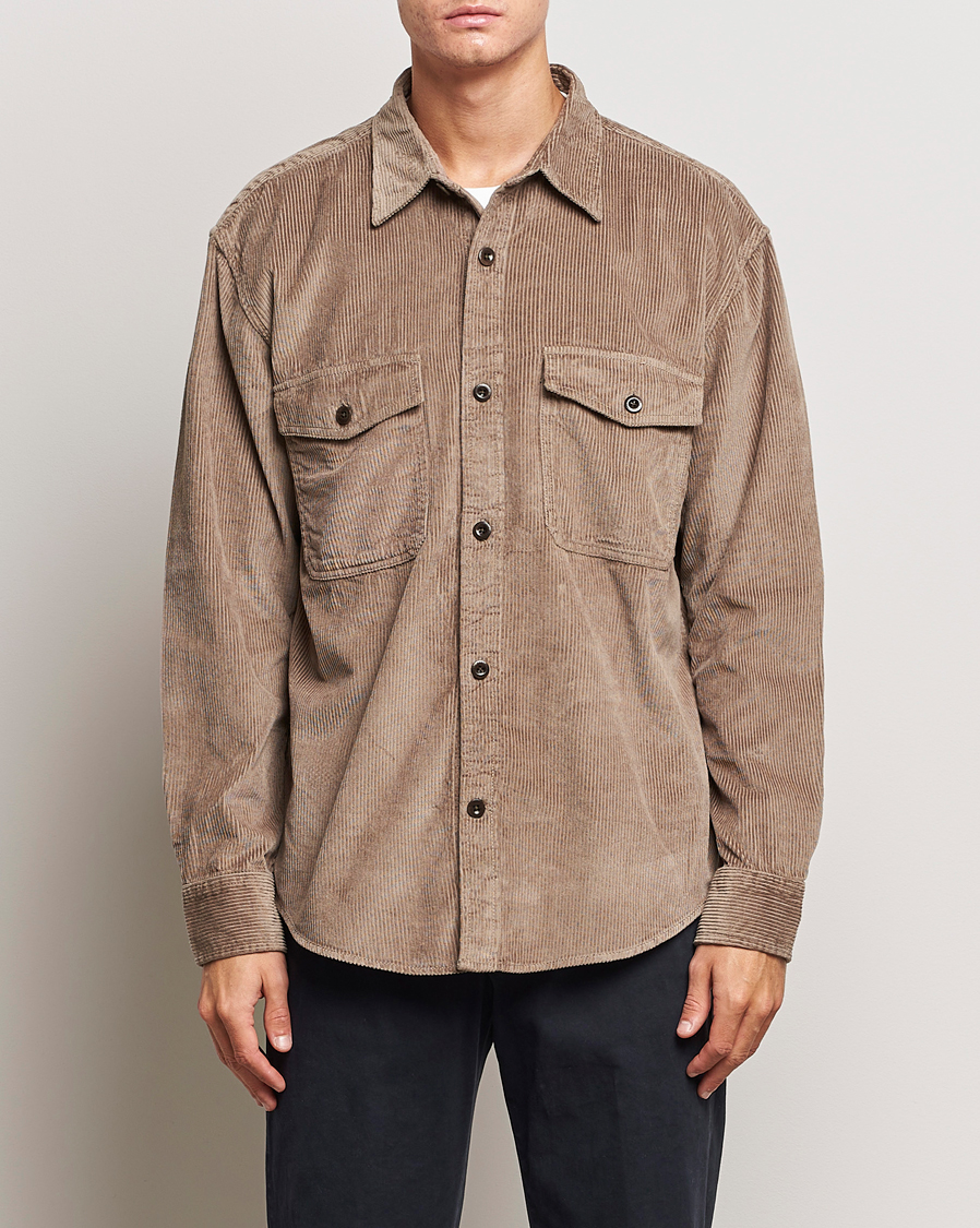 Herre | Skjorter | GANT | Relaxed Fit Corduroy Overshirt Desert Brown