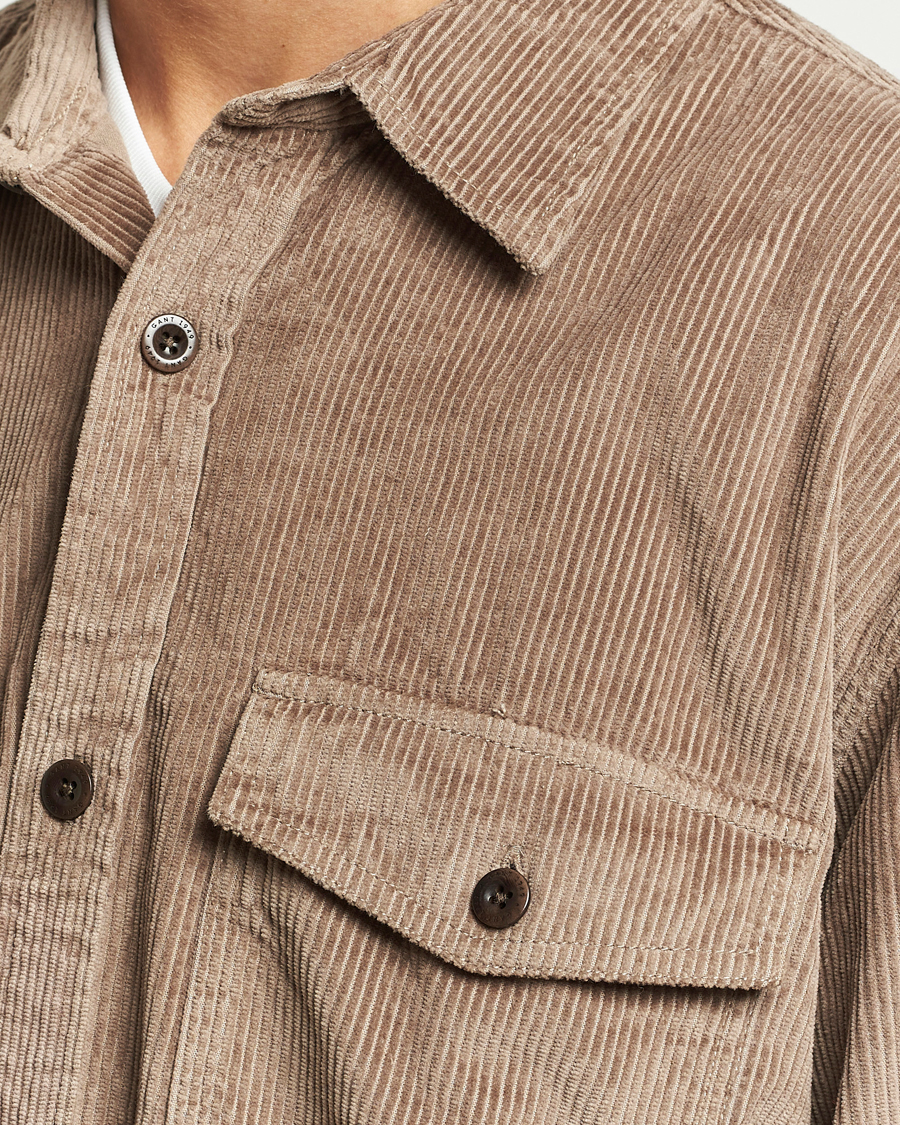 Herre | Skjorter | GANT | Relaxed Fit Corduroy Overshirt Desert Brown