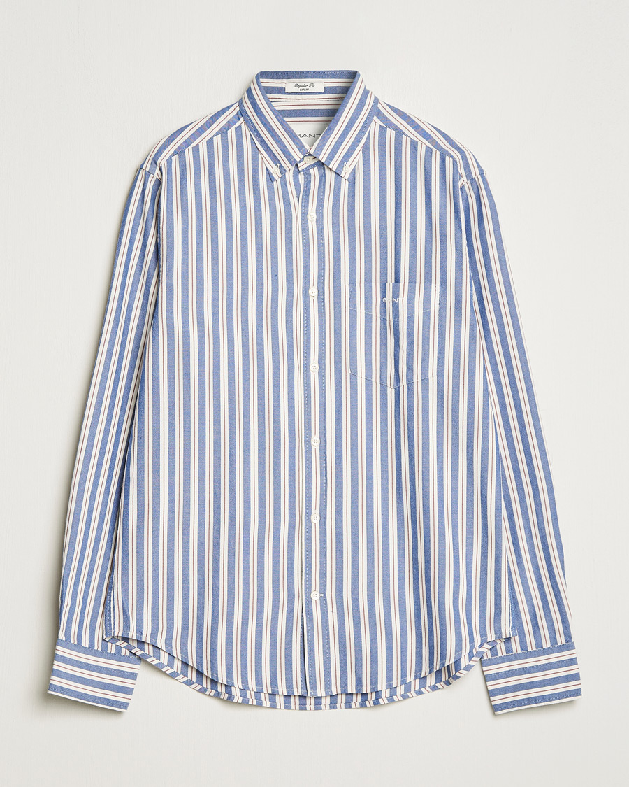 Herre |  | GANT | Regular Fit Archive Oxford Striped Shirt College Blue
