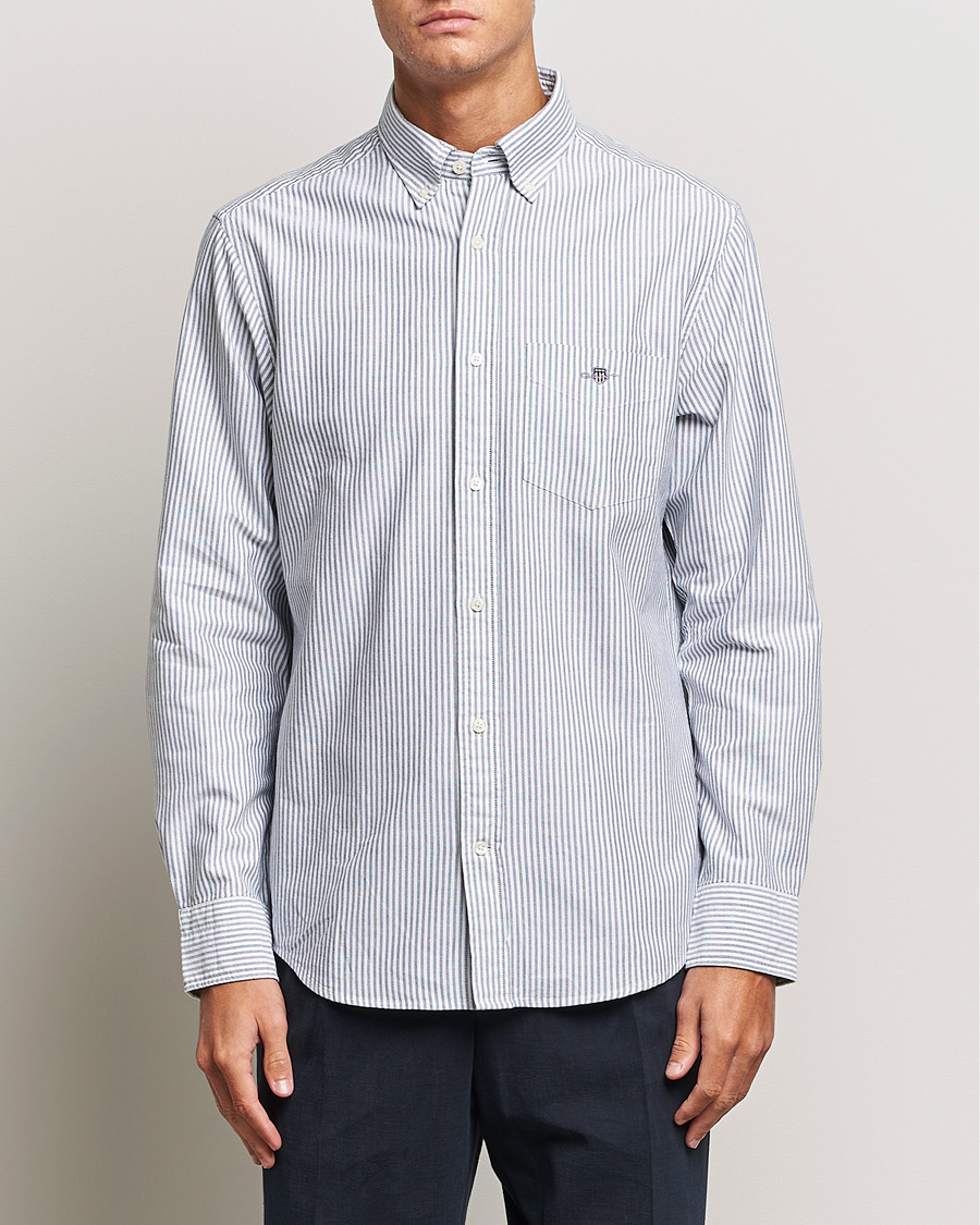 Herre | Skjorter | GANT | Regular Fit Striped Oxford Shirt Persien Blue