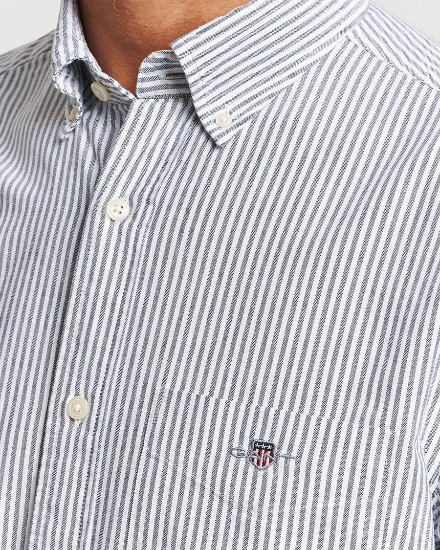 Herre | Skjorter | GANT | Regular Fit Striped Oxford Shirt Persien Blue