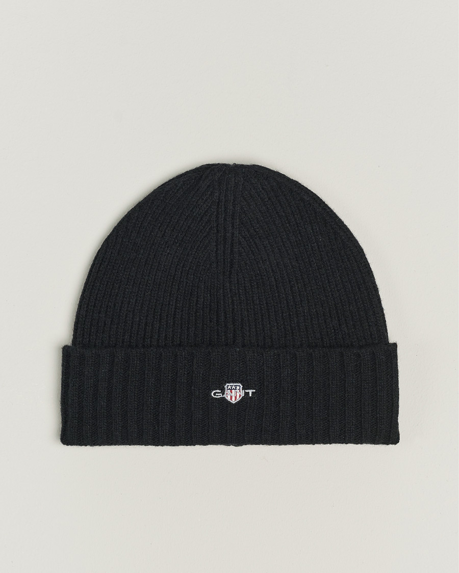 Herre | Luer | Gant | Wool Lined Beanie Black