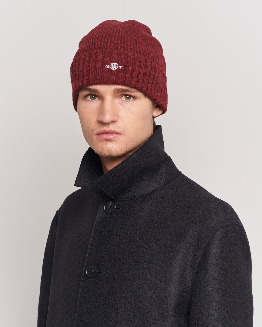 Herre |  | GANT | Wool Lined Beanie Plumped Red