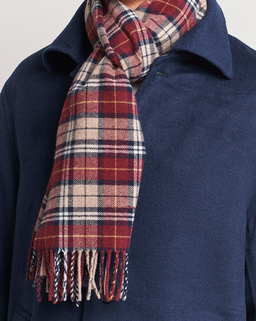 Herre |  | GANT | Wool Multi Checked Scarf Plumped Red