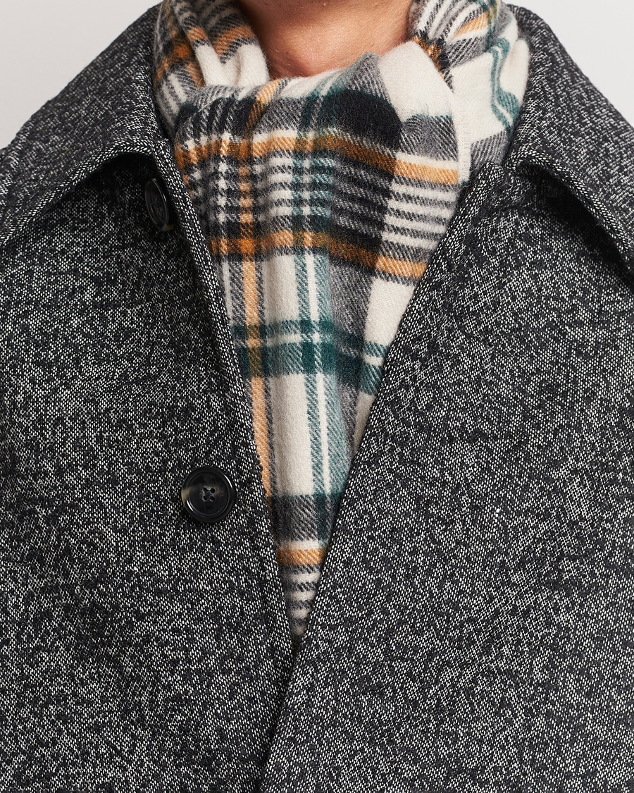 Herre | GANT Wool Multi Checked Scarf Putty Multi | GANT | Wool Multi Checked Scarf Putty Multi
