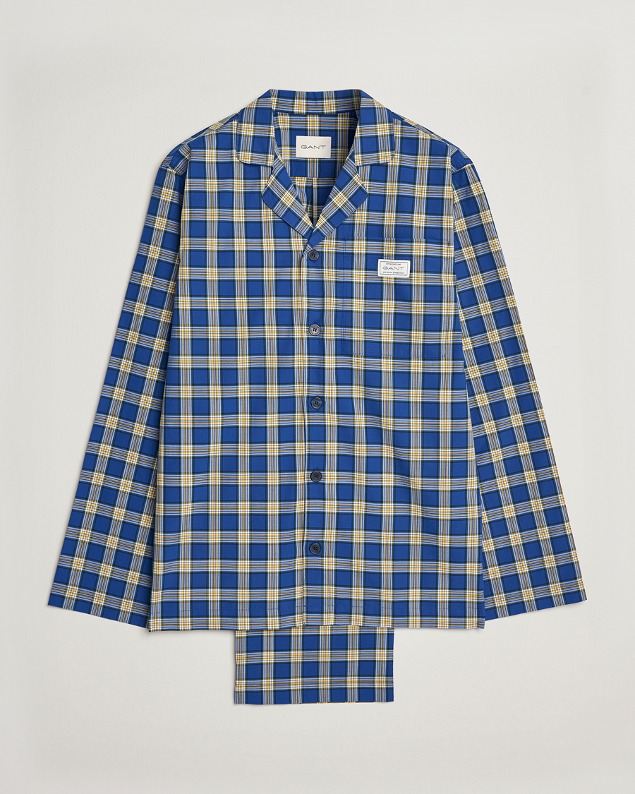 Herre | Pyjamaser og badekåper | GANT | Checked Pyjama Set College Blue