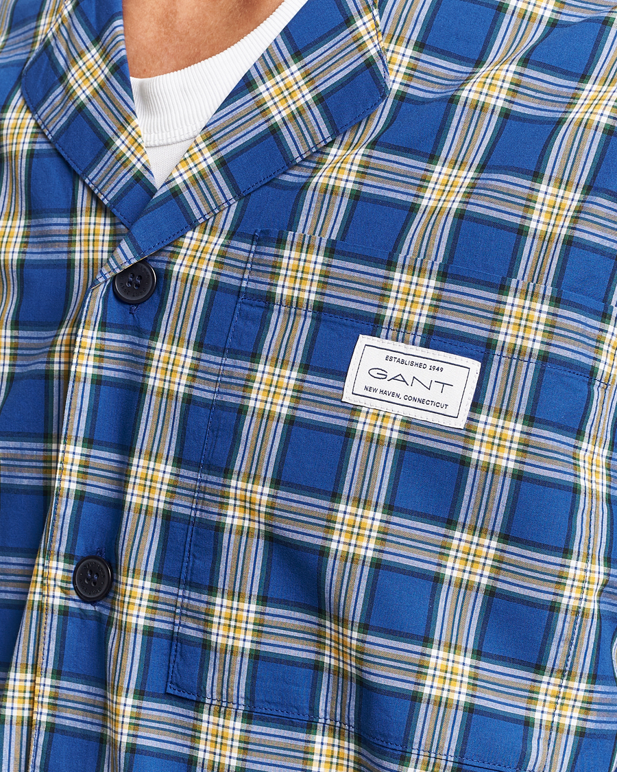 Herre | Pyjamaser og badekåper | GANT | Checked Pyjama Set College Blue