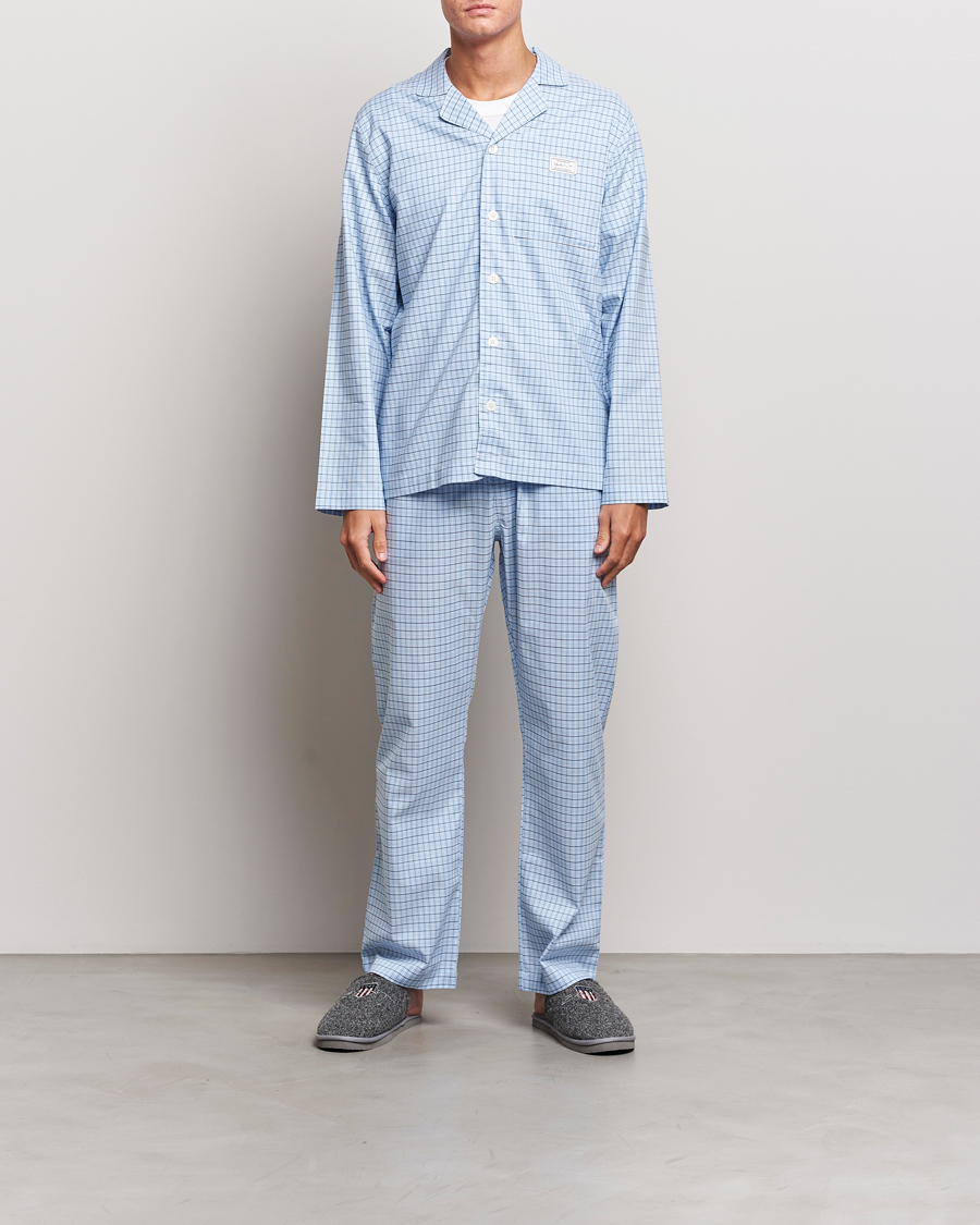 Herre | Pyjamaser og badekåper | Gant | Checked Pyjama Set Capri Blue