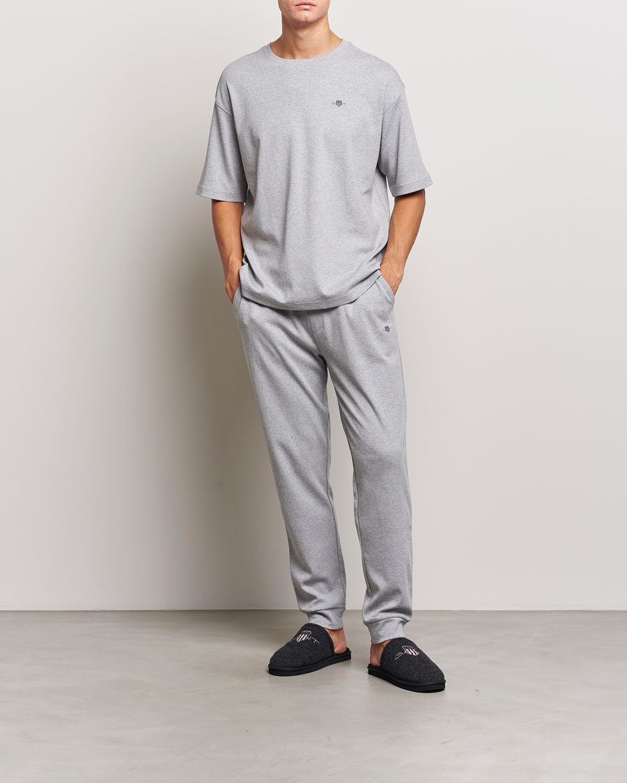Herre | Pyjamaser og badekåper | GANT | Premium Loungewear Set Grey Melange