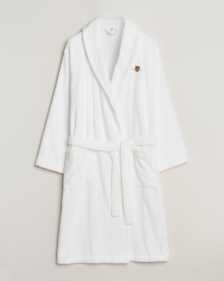 Herre | Pyjamaser og badekåper | GANT | Archive Shield Terry Robe White