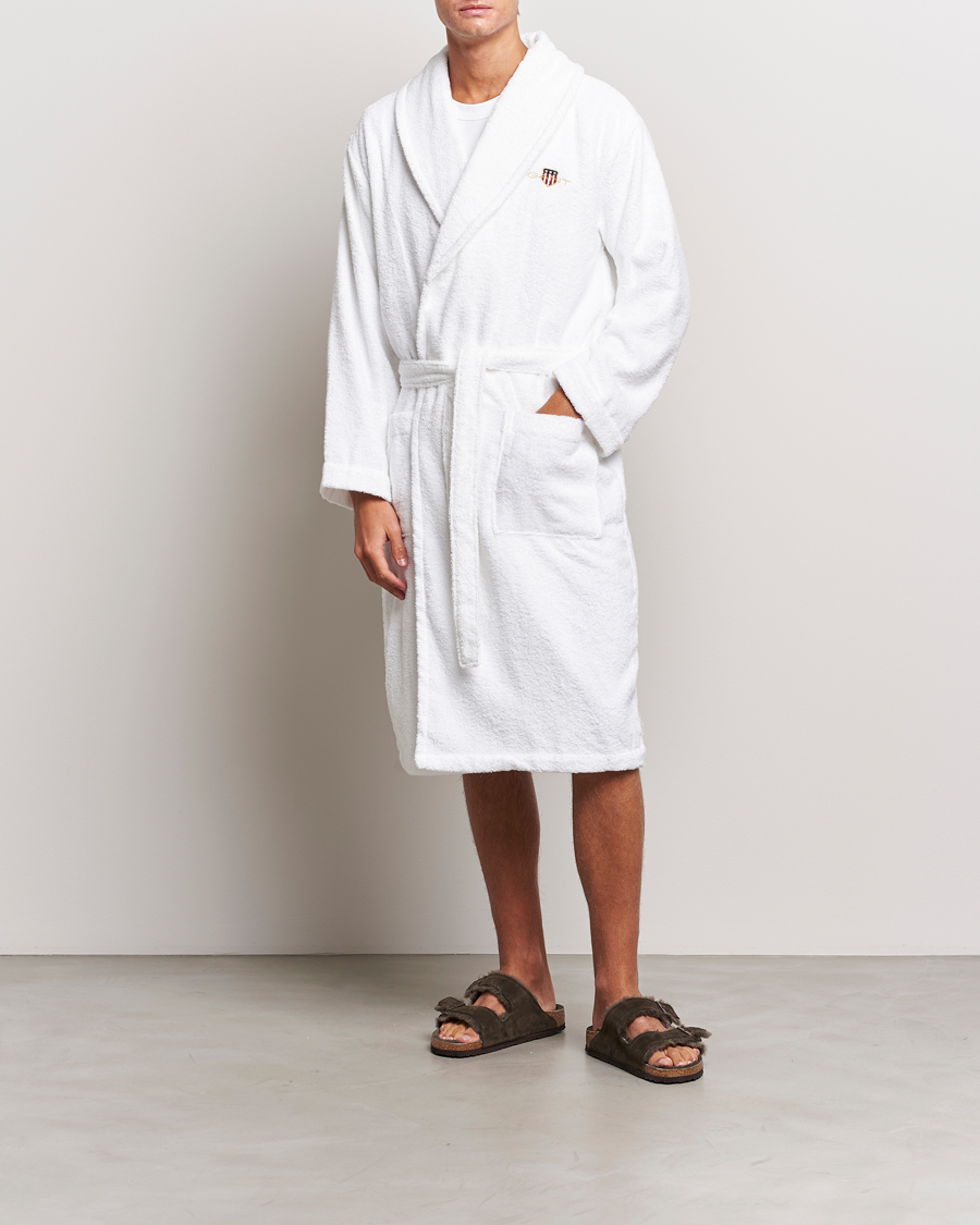 Herre | Pyjamaser og badekåper | GANT | Archive Shield Terry Robe White