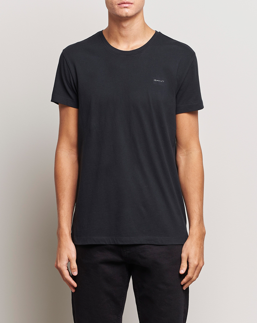 Men | GANT | GANT | 2-Pack Crew Neck T-Shirt Black