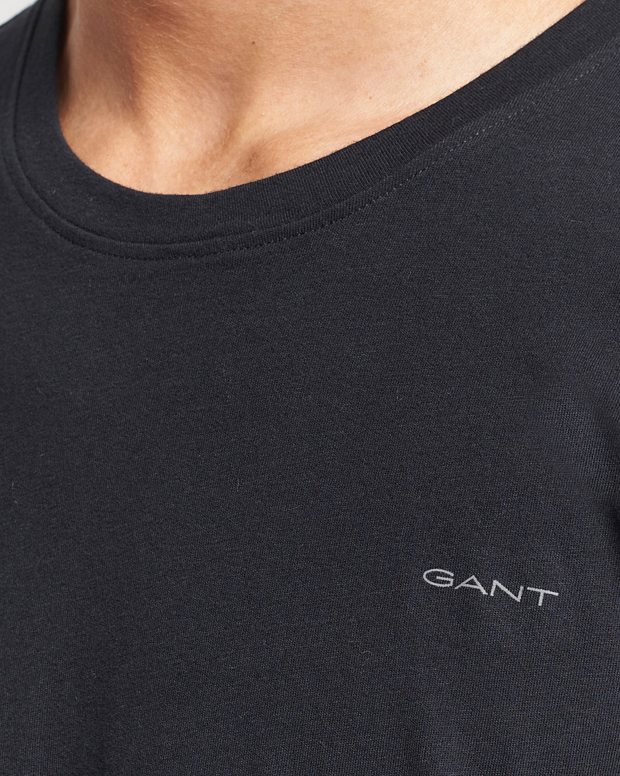 Herre | T-Shirts | GANT | 2-Pack Crew Neck T-Shirt Black