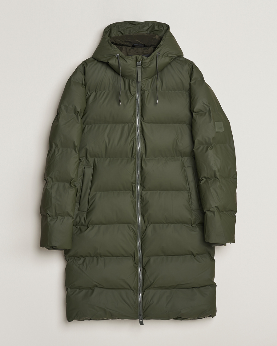 Herre | Jakker | RAINS | Alta Long Puffer Jacket Green