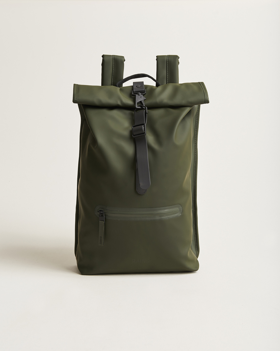 Herre | Vesker | RAINS | Rolltop Rucksack Green