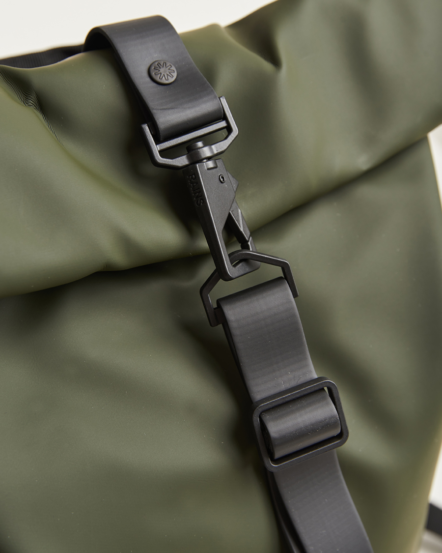 Herre | Vesker | RAINS | Rolltop Rucksack Green