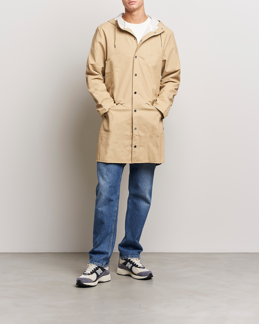 Herre | Jakker | RAINS | Long Jacket Sand